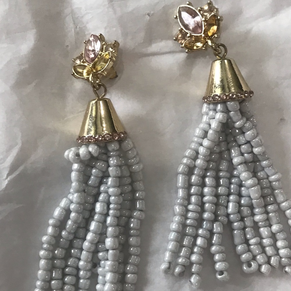Bauble Bar Beaded Tassel Earrings